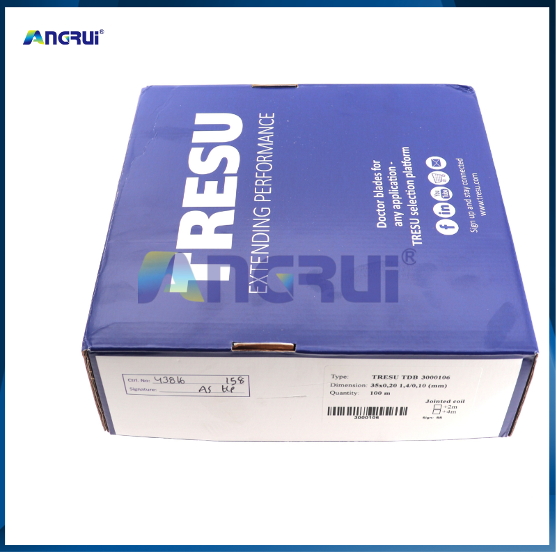 ANGRUI 适用于TRESU罗兰海德堡小森原装不锈钢水油刮刀35*0.2*100mm MV.054.746